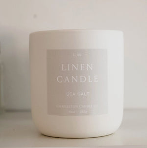 Charleston Candle Company Sea Salt Linen Candle - Essentially Charleston