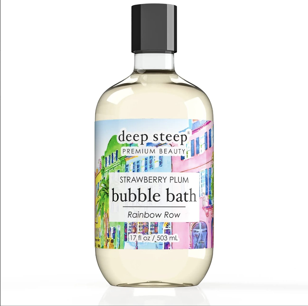 Deep Steep Charleston Collection: Rainbow Row Strawberry Plum Bubble Bath - Essentially Charleston
