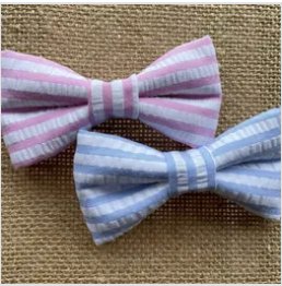 Dog Bow Ties: Mini Size Seersucker - Essentially Charleston