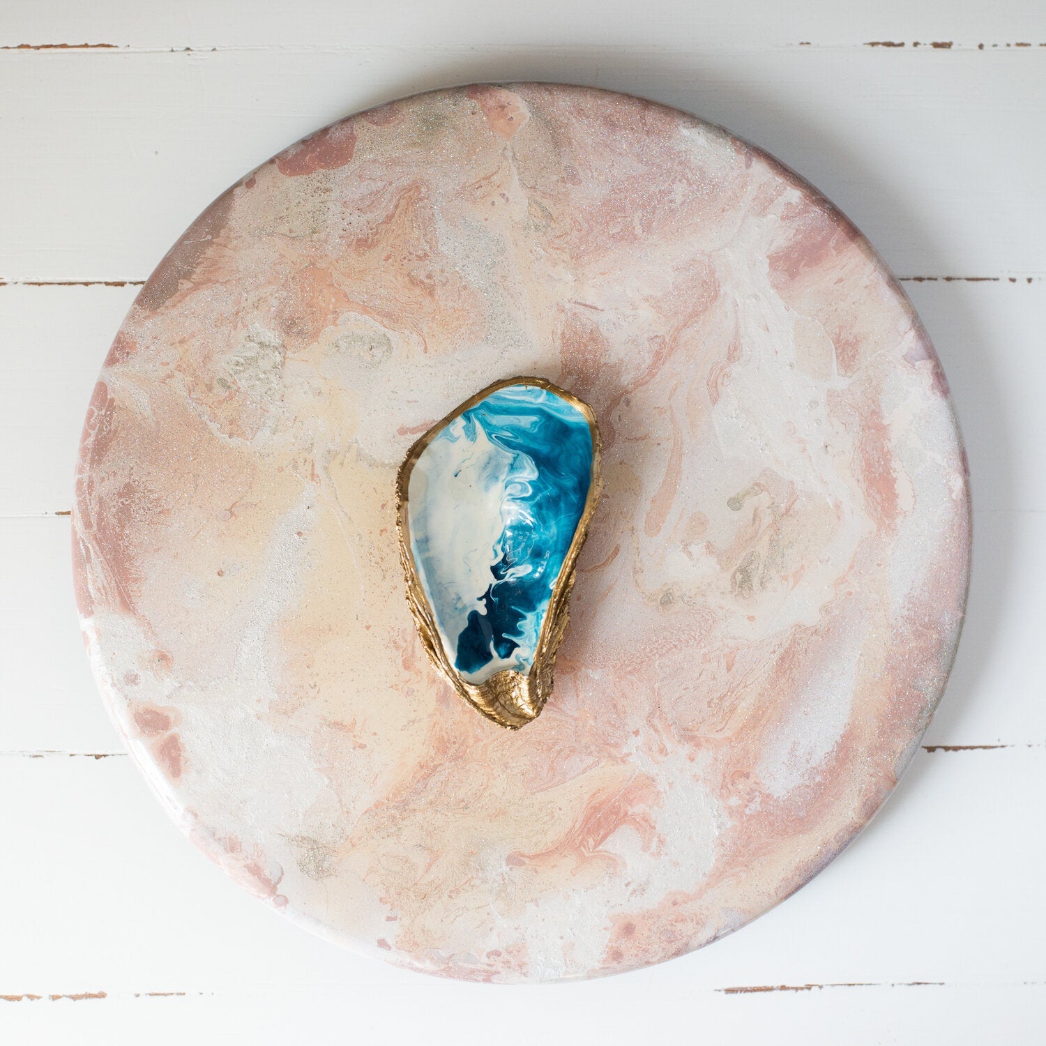 Grit Grace Ocean Gilded Oyster Jewelry Dish Essentially Charleston