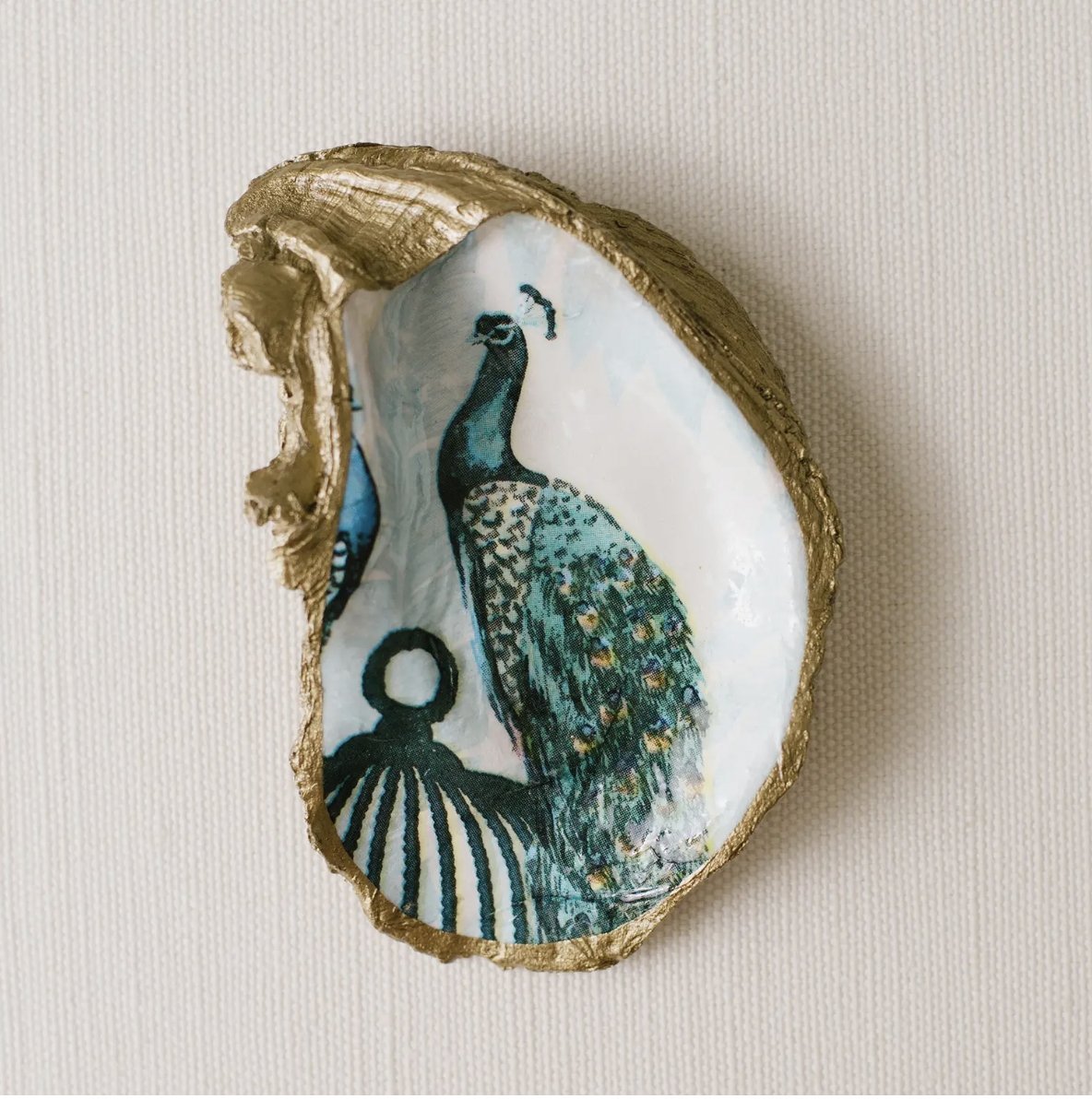 Grit & Grace Oyster Serenity Collection Jewelry Dish: Peacock - Essentially Charleston