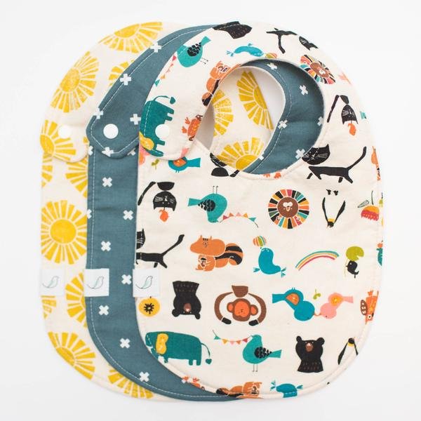 Hemming Birds Charlie Bib Set of 3 (Sunny Day + Indigo X + Animal Parade) - Essentially Charleston