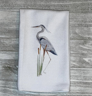 Holy City Creations Great Blue Heron Towel and Coaster Gift Set - Essentially Charleston