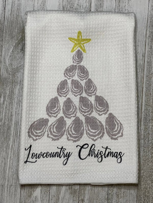 Holy City Creations Lowcountry Christmas Kitchen Towel - Essentially Charleston