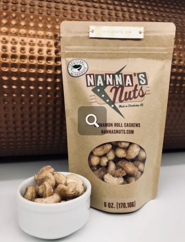 Nanna's Nuts: Cinnamon Roll Cashews - Essentially Charleston