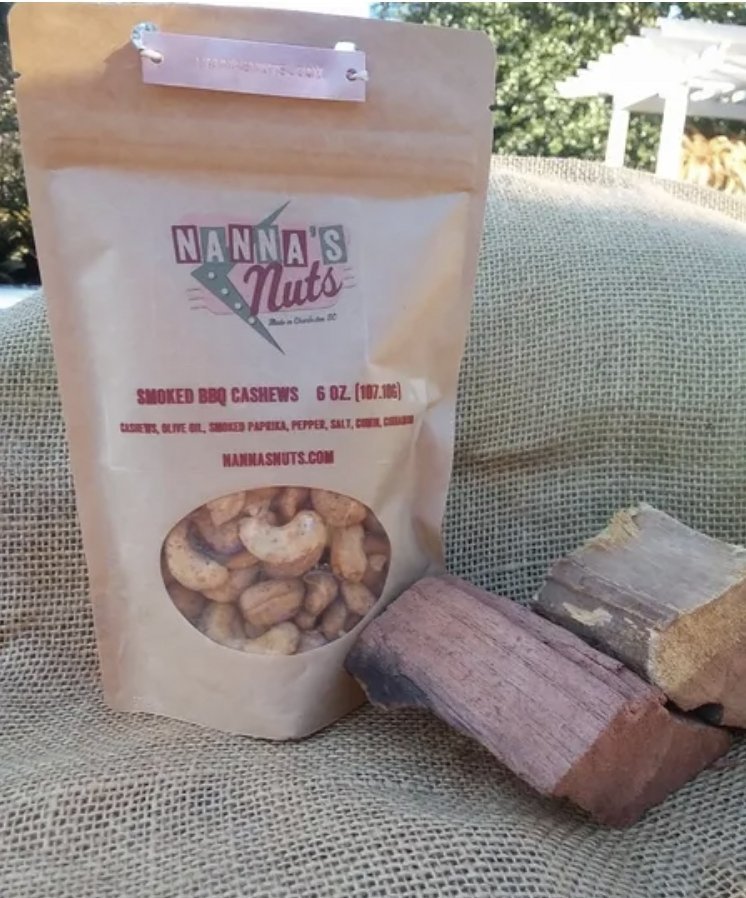 Nanna's Nuts: Smoked BBQ Cashews - Essentially Charleston