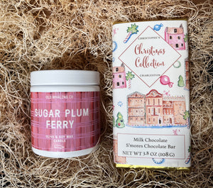 Perfect Pair: Sugar Plum Ferry Candle and Christophe Artisan Chocolatier S'mores Bar - Essentially Charleston