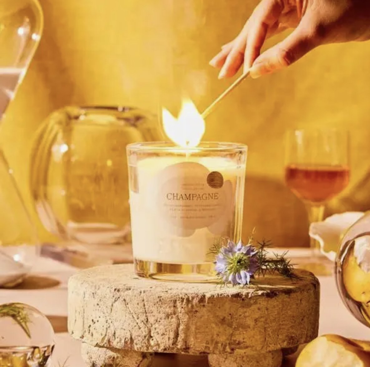 Rewined Champagne Candle (6 oz) - Essentially Charleston