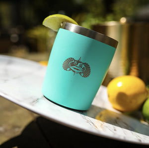 Toadfish Non-Tipping Rocks Tumblers 10 oz. (graphite or teal) - Essentially Charleston